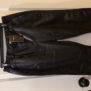 NWT Piazza Italia Vegan Leather Joggers